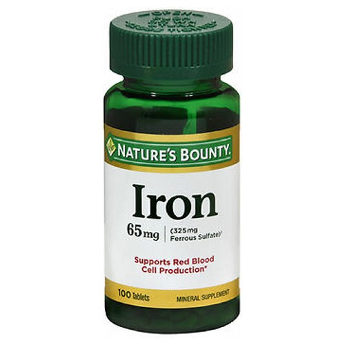 Foto 2 pulgar | Suplemento de Hierro Nature's Bounty Iron 325 mg 100 Comprimidos - Venta Internacional