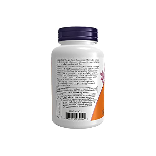 Foto 4 pulgar | Quercetina con Bromelina de Now Foods 120 Vegicaps - Venta Internacional