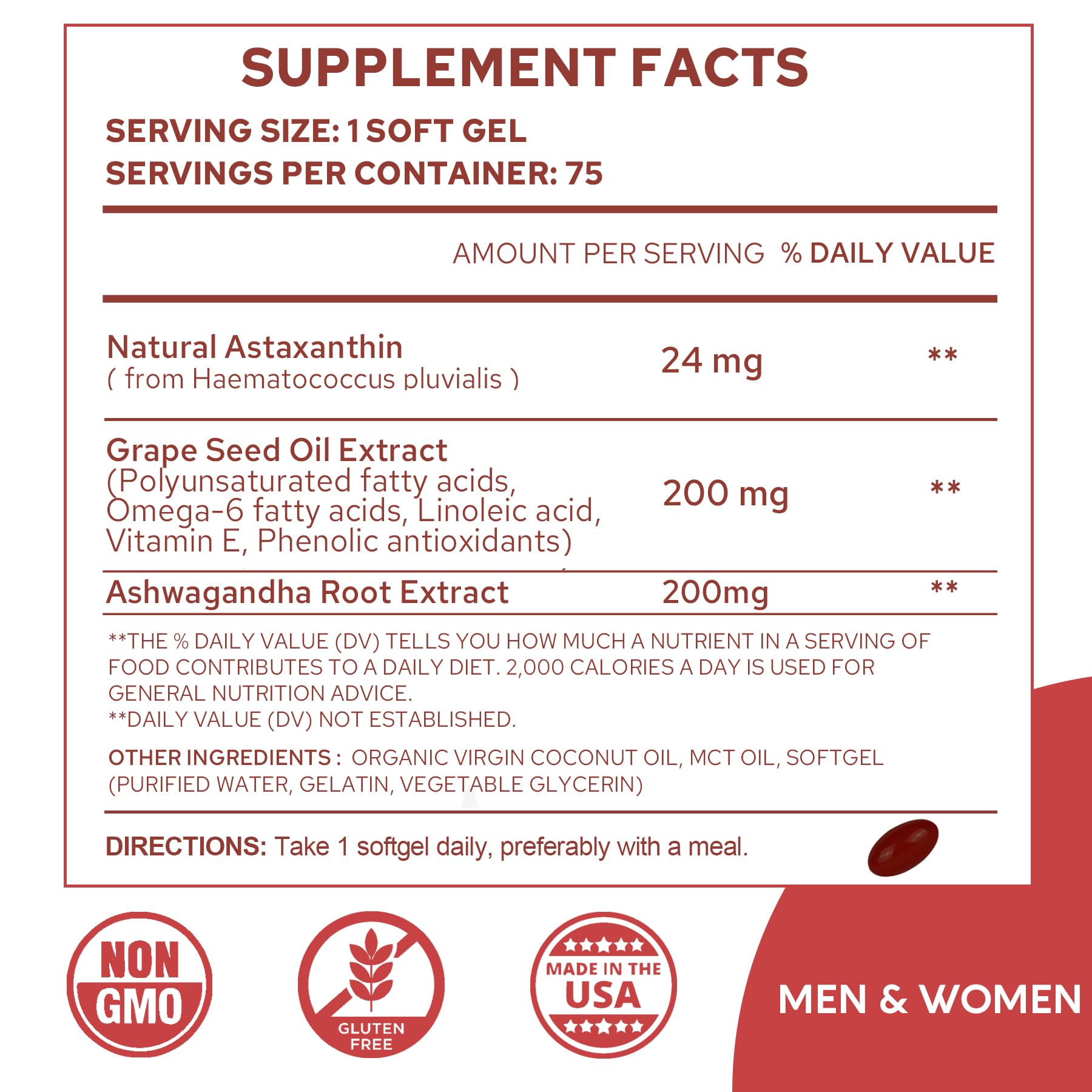 Foto 3 pulgar | Suplemento de Astaxantina Neviss de 24 mg con Suministro de Uva para 5 Meses - Venta Internacional