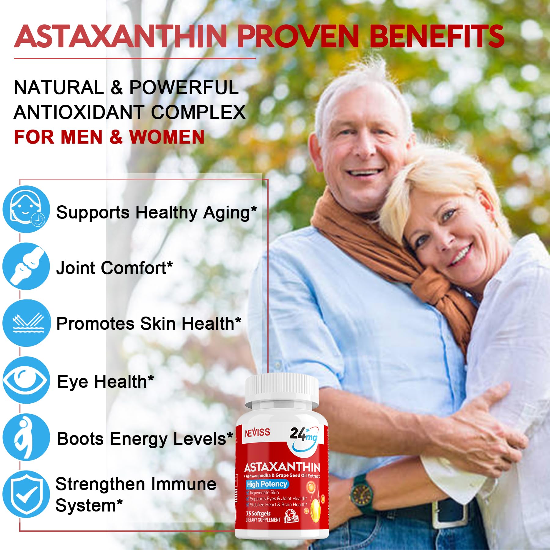 Foto 5 pulgar | Suplemento de Astaxantina Neviss de 24 mg con Suministro de Uva para 5 Meses - Venta Internacional
