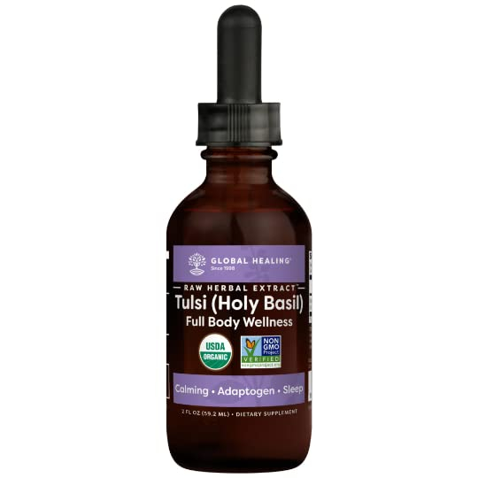Foto 2 pulgar | Suplemento Global Healing Organic Tulsi Holy Basil 60 ml - Venta Internacional