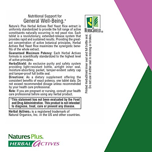 Foto 6 pulgar | Suplemento Nature's Plus de Levadura Roja de Arroz 600 mg 60 Comprimidos - Venta Internacional