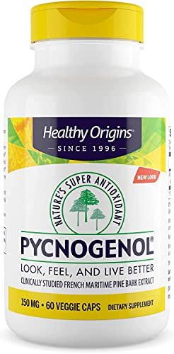 Foto 2 pulgar | Suplemento de Pycnogenol Healthy Origins 150 Mg 60 Cápsulas Vegetarianas - Venta Internacional