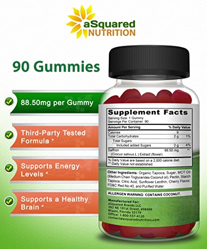 Foto 7 pulgar | Extracto de Gomitas de Azafrán aSquared Nutrition - Venta Internacional