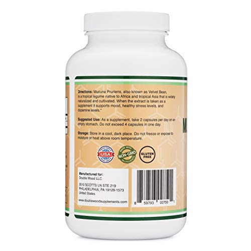 Foto 3 | Suplemento de Extracto de Mucuna Pruriens de Double Wood 210 Cápsulas - Venta Internacional