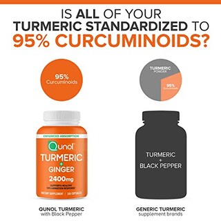 Foto 5 | Suplemento de Curcumina de Cúrcuma Qunol con Pimienta Negra Y Jengibre - Venta Internacional