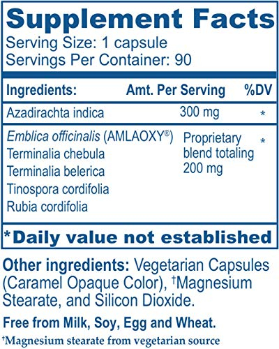 Foto 3 pulgar | Suplemento Ayush Herbs Neem Plus 90 Cápsulas - Venta Internacional.