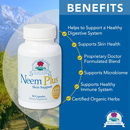 Foto 4 pulgar | Suplemento Ayush Herbs Neem Plus 90 Cápsulas - Venta Internacional.