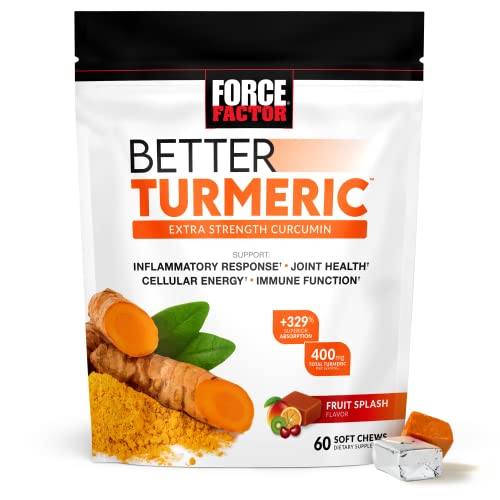 Foto 2 pulgar | Suplemento Force Factor Better Turmeric Inflammation 60 Chew - Venta Internacional