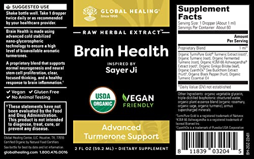 Foto 3 pulgar | Suplemento Global Healing Brain Health Memory Focus 60 Ml - Venta Internacional