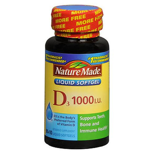 Foto 2 pulgar | Cápsulas Blandas Líquidas Supplement Nature Made D3 1000 UI 100 Cápsulas - Venta Internacional