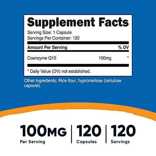 Foto 3 pulgar | Suplemento Nutricost CoQ10 100 mg 120 Cápsulas Vegetarianas - Venta Internacional