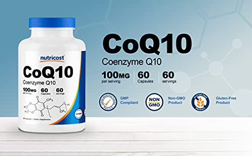 Foto 5 pulgar | Suplemento Nutricost CoQ10 100 mg 120 Cápsulas Vegetarianas - Venta Internacional