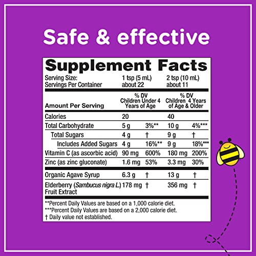 Foto 7 | Sirope Zarbee's Elderberry con Vitamina C y Zinc 120 ml para Niños - Venta Internacional