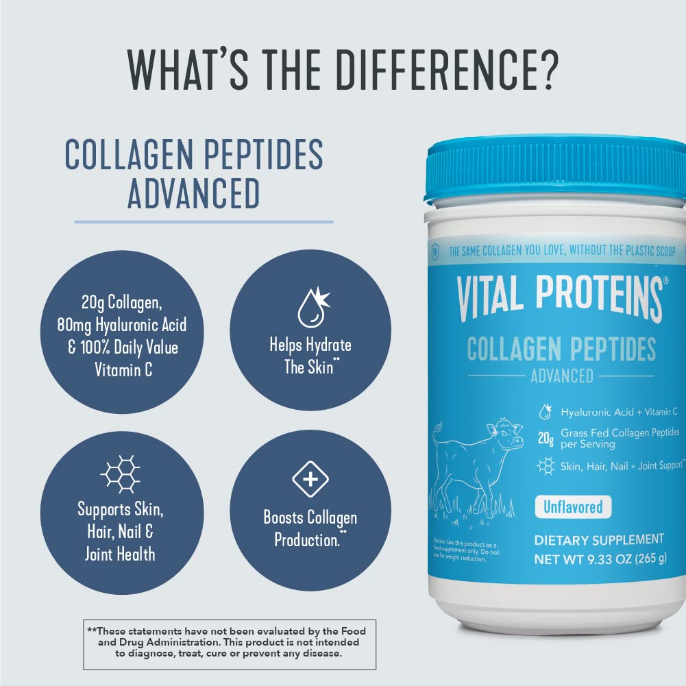 Foto 7 pulgar | Péptidos de Colágeno Vital Proteins con Ácido Hialurónico - Venta Internacional