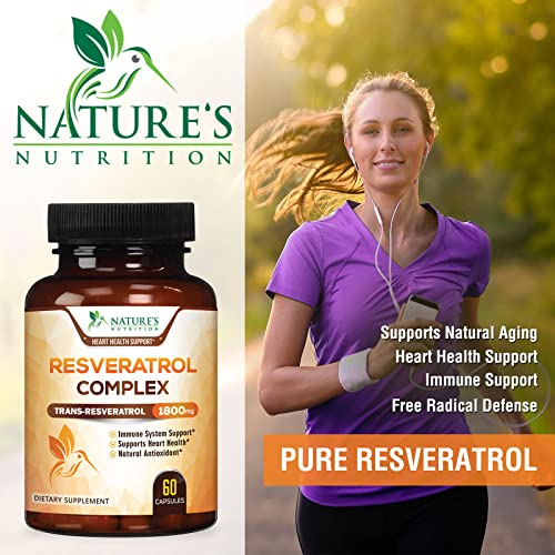 Foto 7 pulgar | Suplemento de Resveratrol Nature's Nutrition 1800 mg 60 Cápsulas - Venta Internacional
