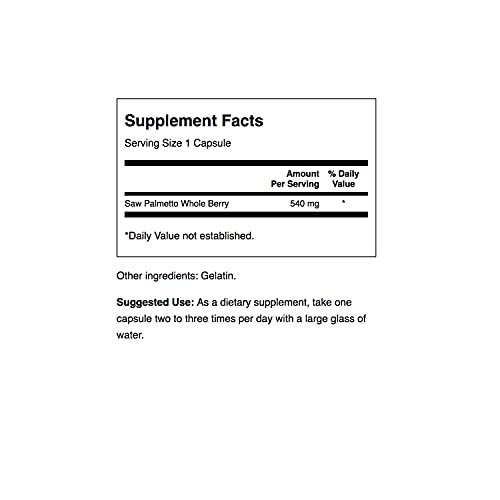 Foto 4 pulgar | Suplemento Swanson Saw Palmetto Próstata 540 Mg 250 Ca Para Hombres - Venta Internacional