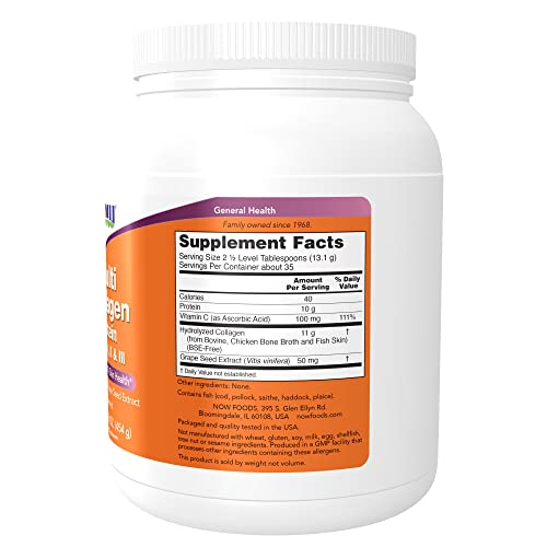 Foto 3 pulgar | Supplement Now Proteína Multicolágeno Tipos I, Ii Y Iii, 454 G - Venta Internacional.