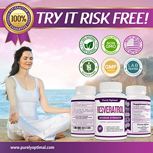 Foto 7 pulgar | Complementa 1500 Mg De Resveratrol Purely Optimal Con Antioxidante - Venta Internacional