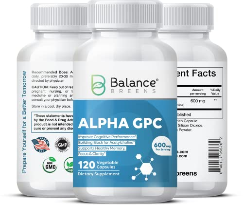 Foto 3 pulgar | Supplement Balance Breens Alpha Gpc Colina 600 Mg 120 Cápsulas - Venta Internacional.