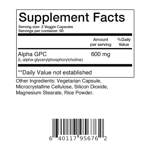 Foto 6 pulgar | Supplement Balance Breens Alpha Gpc Colina 600 Mg 120 Cápsulas - Venta Internacional.