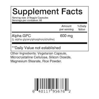 Foto 5 | Supplement Balance Breens Alpha Gpc Colina 600 Mg 120 Cápsulas - Venta Internacional.