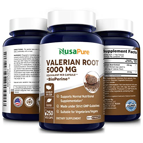 Foto 5 pulgar | Suplemento De Raíz De Valeriana Nusapure De 5000 Mg Con Bioperine 250 C - Venta Internacional.