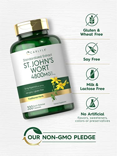 Foto 5 pulgar | Suplemento Carlyle St. John's Wort 300 Cápsulas 4800 Mg - Venta Internacional.