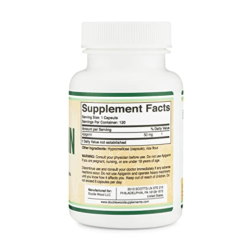 Foto 3 pulgar | Suplemento Double Wood Apigenin 50 Mg/cápsula 120 Cápsulas - Venta Internacional.
