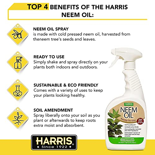 Foto 4 pulgar | Aceite De Neem En Aerosol Para Plantas Harris Prensado En Frío, 600 Ml - Venta Internacional.