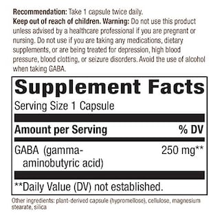 Foto 5 | Suplemento De 250 Mg De Ácido Gamma-aminobutírico Gaba De Nature's Way - Venta Internacional.