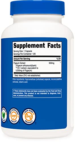 Foto 5 pulgar | Suplemento Nutricost Pygeum 5000 Mg 120 Cápsulas - Venta Internacional.