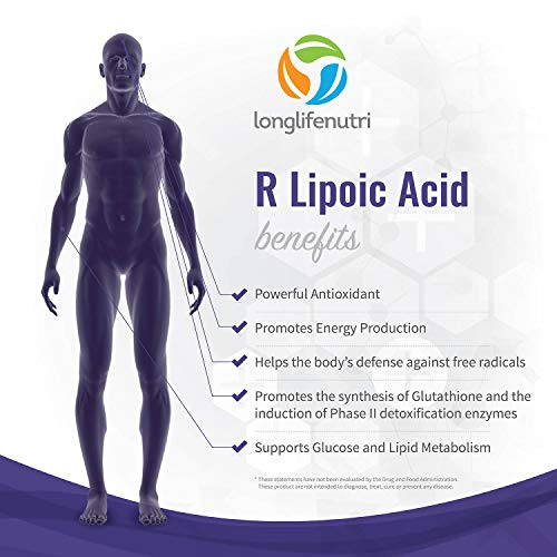Foto 6 pulgar | Suplemento De Ácido Lipoico Longlifenutri R-alpha 300 Mg 120 Cápsulas - Venta Internacional.