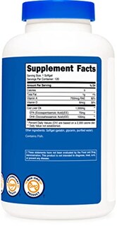 Foto 4 | Suplemento Nutricost Aceite De Hígado De Bacalao 1000 Mg 120 Cápsulas Blandas - Venta Internacional.