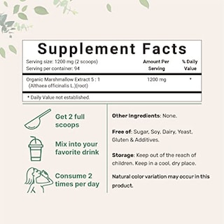 Foto 2 | Té En Polvo Con Microingredientes, Raíz De Malvavisco Orgánico, 120 Ml - Venta Internacional.