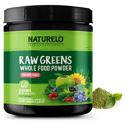 Foto 2 pulgar | Superalimento En Polvo Naturelo Raw Greens, Sin Azúcar, 60 Porciones - Venta Internacional.