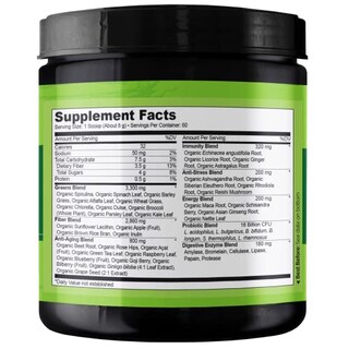 Foto 3 | Superalimento En Polvo Naturelo Raw Greens, Sin Azúcar, 60 Porciones - Venta Internacional.