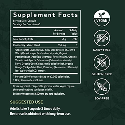 Foto 6 pulgar | Suplemento Gaia Herbs Para El Equilibrio Emocional Y El Estrés, 60 Cápsulas - Venta Internacional.