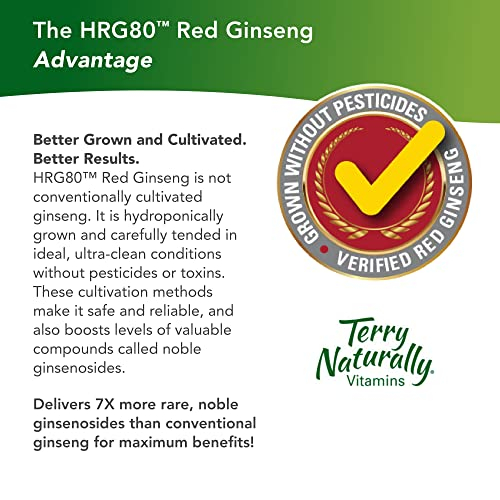 Foto 7 pulgar | Suplemento Terry Naturally Hrg80 De Ginseng Rojo, 48 Cápsulas - Venta Internacional.