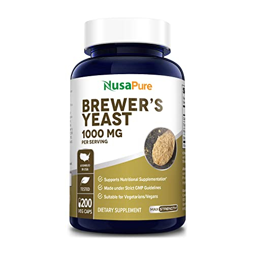 Foto 1 | Suplemento Nusapure Brewers Yeast 1000 Mg 200 Cápsulas Vegetariano - Venta Internacional.