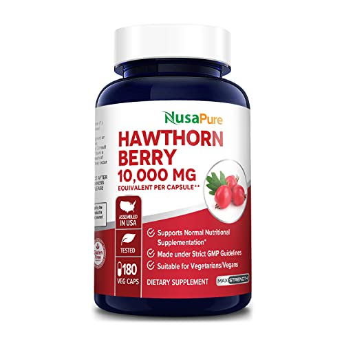 Suplemento De Bayas De Espino Blanco Nusapure, 10.000 Mg, 180 Vcaps - Venta Internacional.