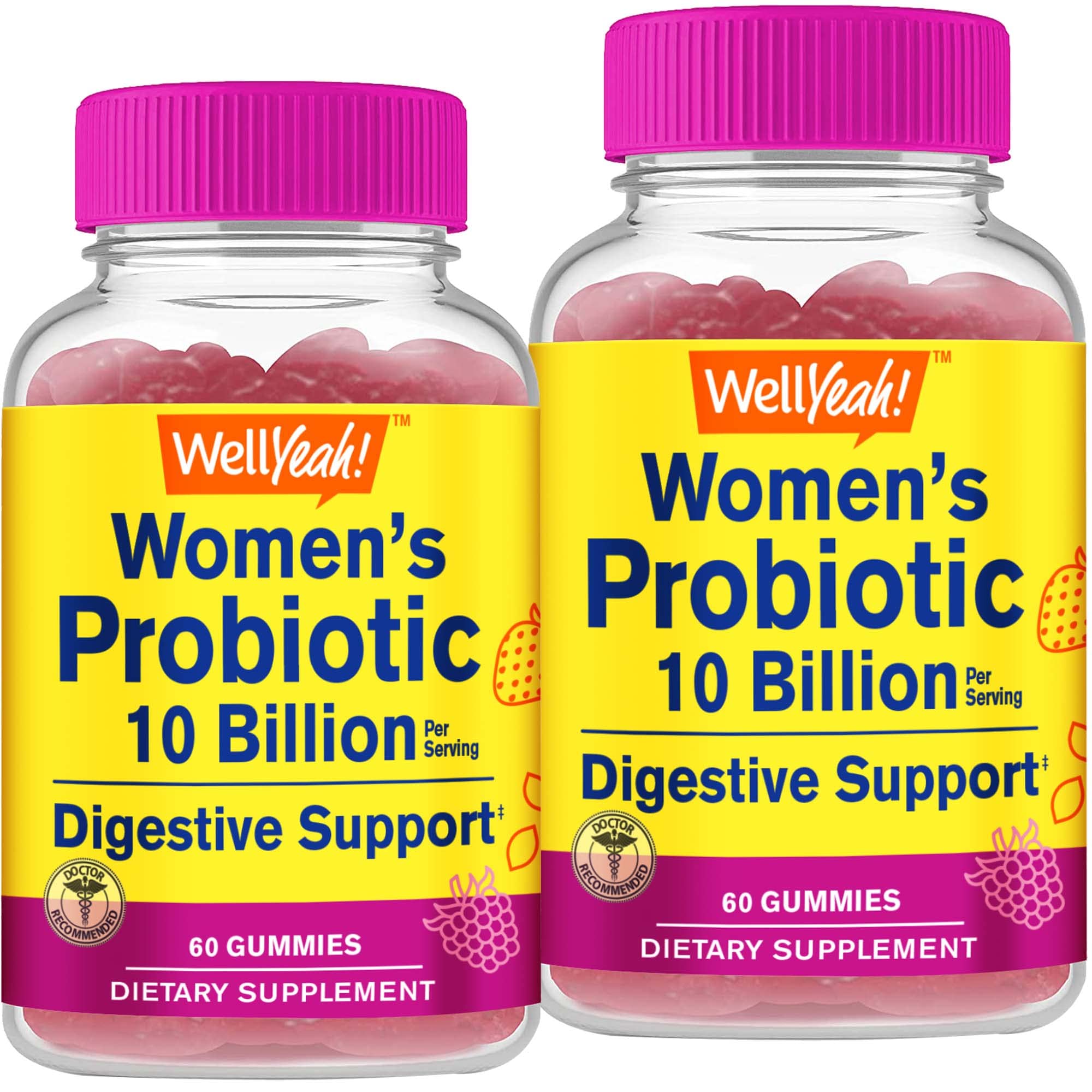 Foto 2 pulgar | Gomitas Probióticas Wellyeah Para Mujeres, 10 Mil Millones De Cfu (2x30) - Venta Internacional.