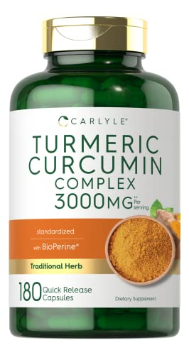 Foto 2 pulgar | Suplemento De Curcumina De Cúrcuma Carlyle 3000 Mg 180 Cápsulas - Venta Internacional.