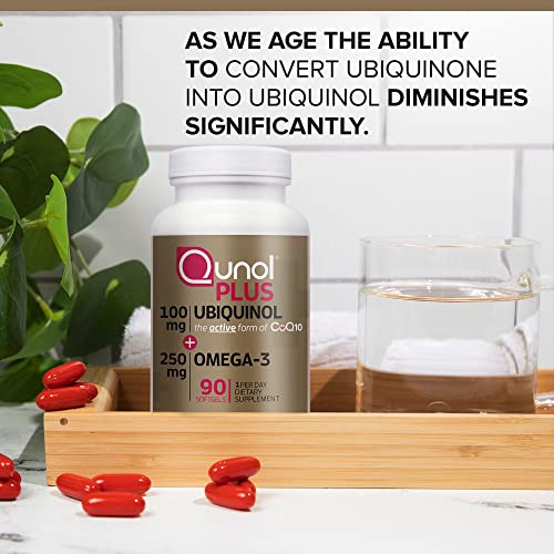 Foto 4 pulgar | Suplemento Qunol Plus Ubiquinol Coq10 100 Mg Con Omega 3 250 Mg - Venta Internacional.