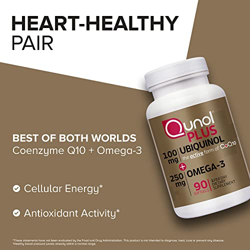 Foto 7 pulgar | Suplemento Qunol Plus Ubiquinol Coq10 100 Mg Con Omega 3 250 Mg - Venta Internacional.