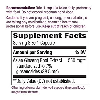 Foto 3 | Suplemento Nature's Way De Ginseng Asiático Con 7% De Ginsenósidos, 60 Cápsulas - Venta Internacional.