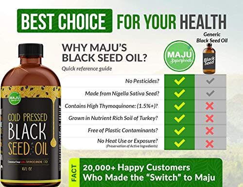Foto 3 pulgar | Black Seed Oil Maju's, Botella De Cristal 100% Puro Prensada En Frío, 473 Ml - Venta Internacional.