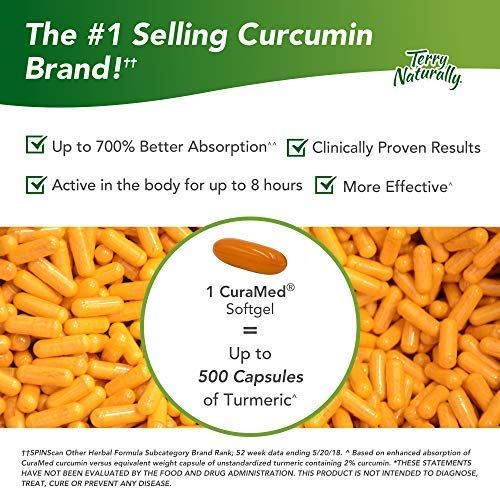 Foto 3 pulgar | Suplemento Terry Naturally Curamed 375 Mg Con 60 Cápsulas Blandas - Venta Internacional.