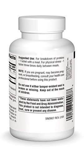 Foto 3 pulgar | Supplement Source Naturals Bromelina 500 Mg Proteolítica 120 T - Venta Internacional.