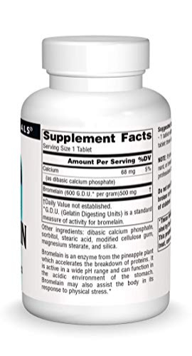 Foto 4 pulgar | Supplement Source Naturals Bromelina 500 Mg Proteolítica 120 T - Venta Internacional.